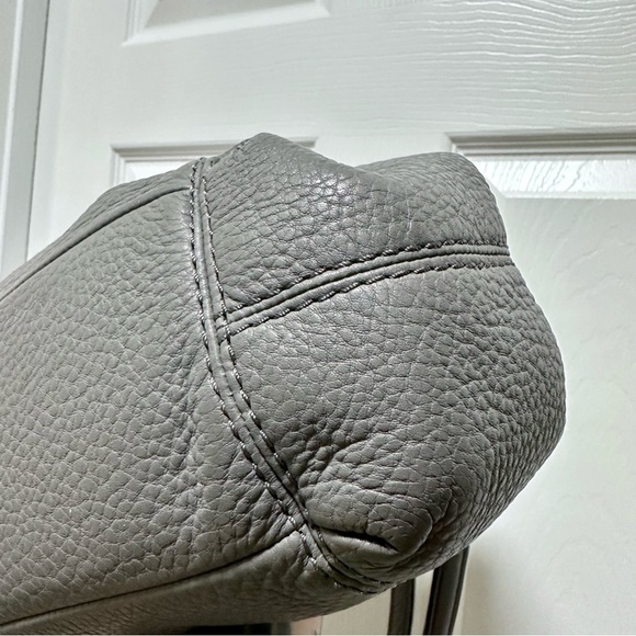 Coach Lexy Shoulder Bag Gray Pebbled Leather - Picture 10 of 11